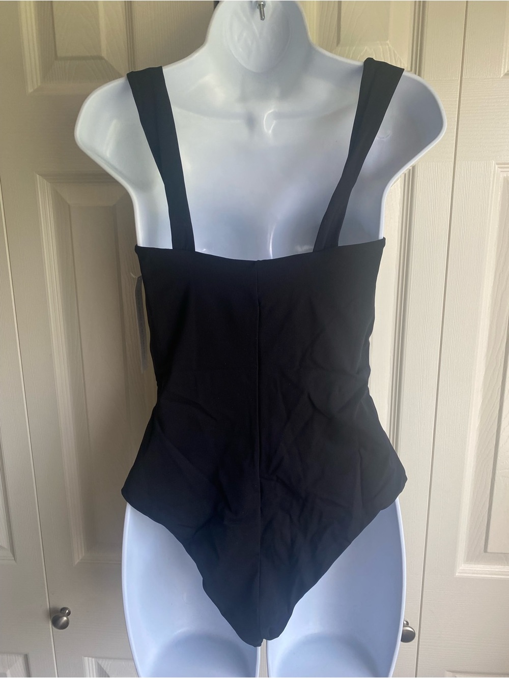 NWT Reformation Valera Black One-Piece Swimsuit with Pearl Accent - Picture 9 of 11